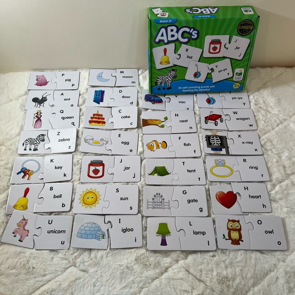 Preschool ABC Matching Puzzle Complete Alphabet Learning Game Homeschool